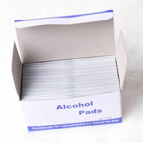 100Pcs Alcohol Prep Pads Disposable Cotton Swab Cleanser Sterile Saturated Wipes